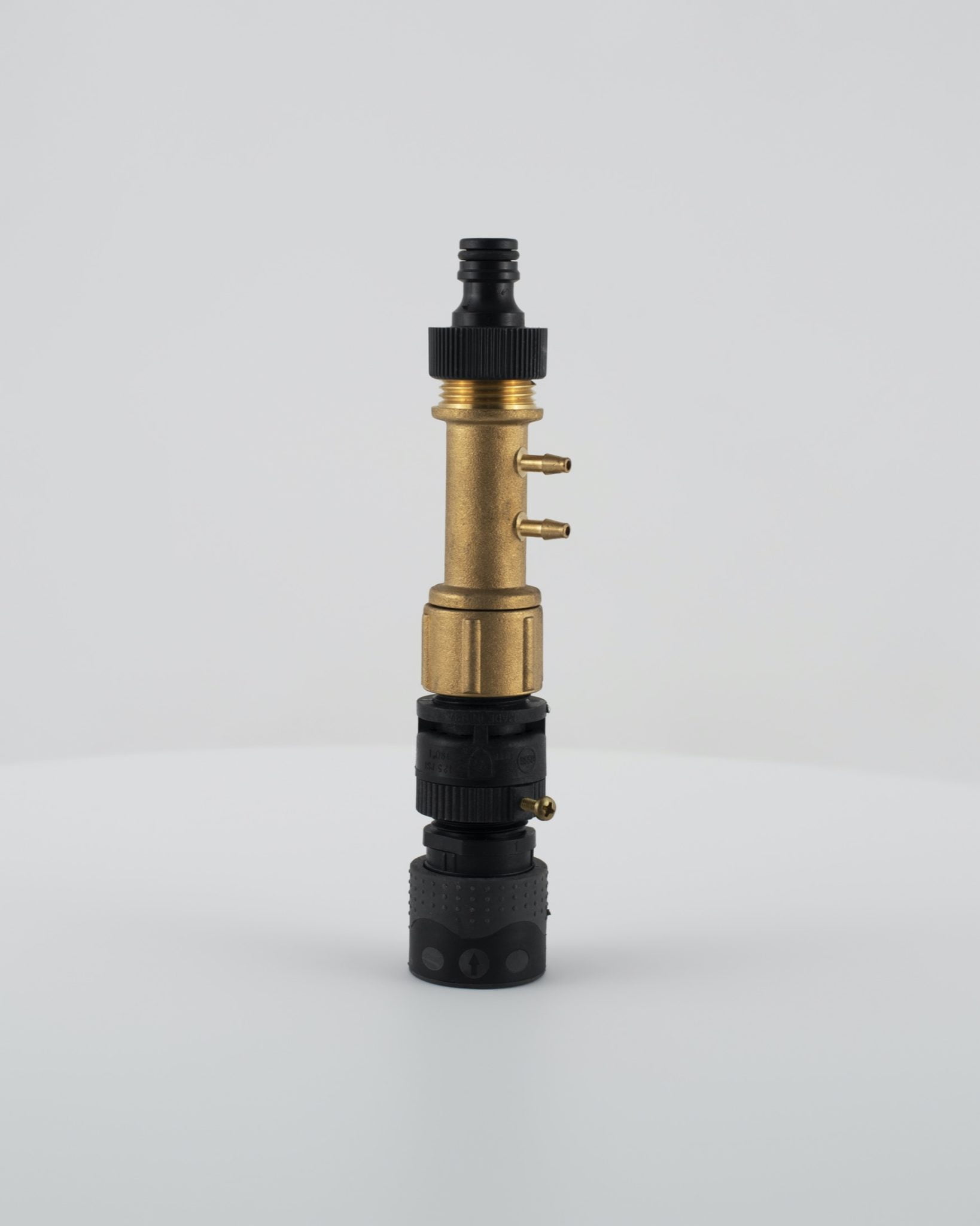 Hose Tap Connector, Brass With 13mm Snap On Connectors And Vacuum